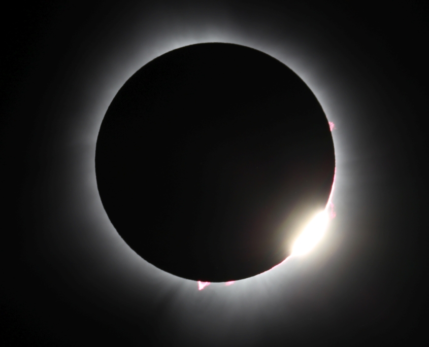Diamantring Dritter Kontakt Sonnenfinsternis 8. April 2024 Chester/IL